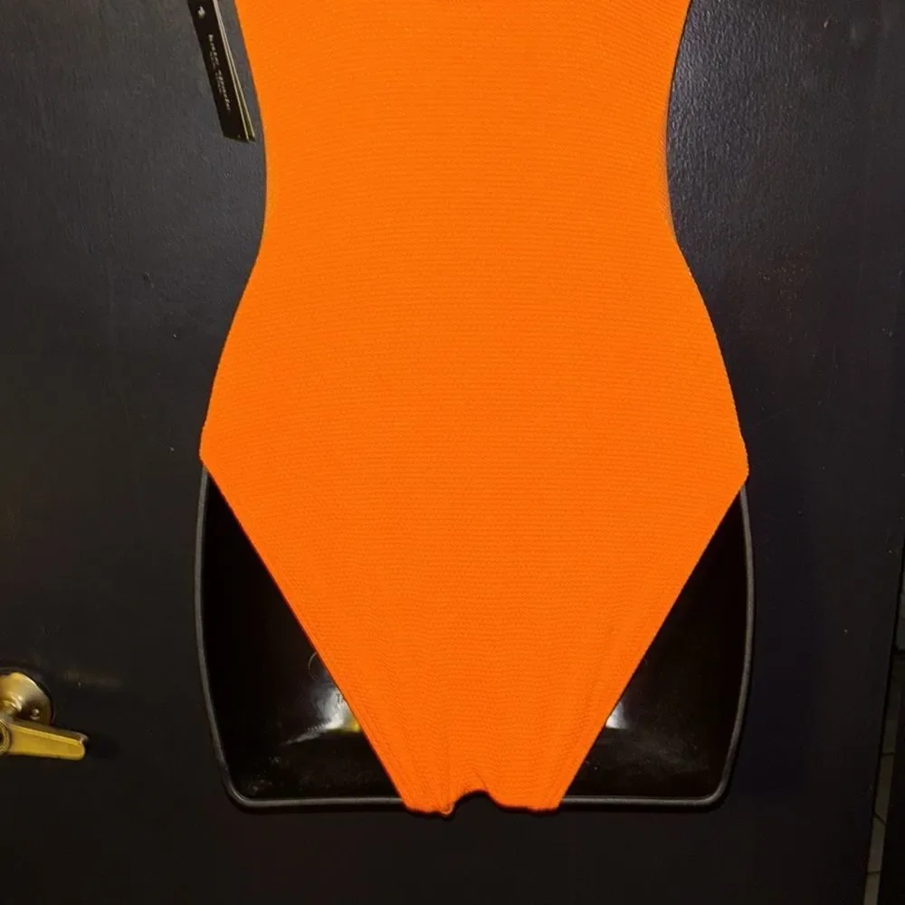 NWT Kate Spade one piece orange swimsuit. XS.
